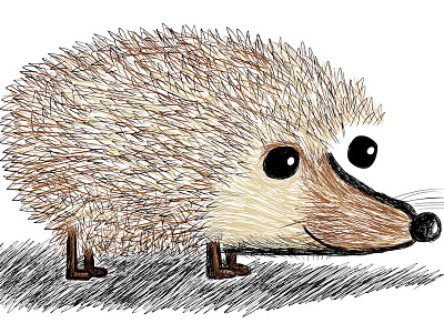 Hedgehog animal cartoon illustration