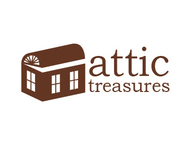 Attic Treasures design logo vector