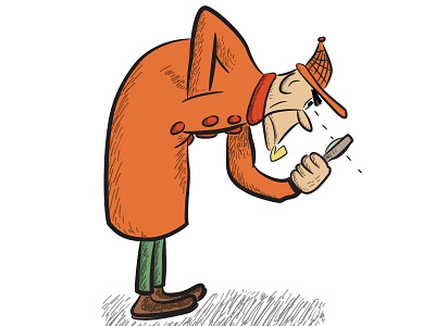 Sherlocko the Monk comic strip illustration vector