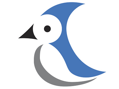 Bluejay animal logo vector