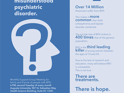 BPD Awareness Flyer design flyer illustration mental illness vector