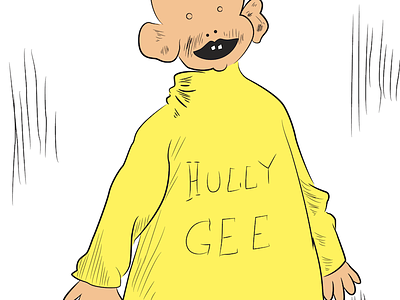 The Yellow Kid comic strip illustration vector
