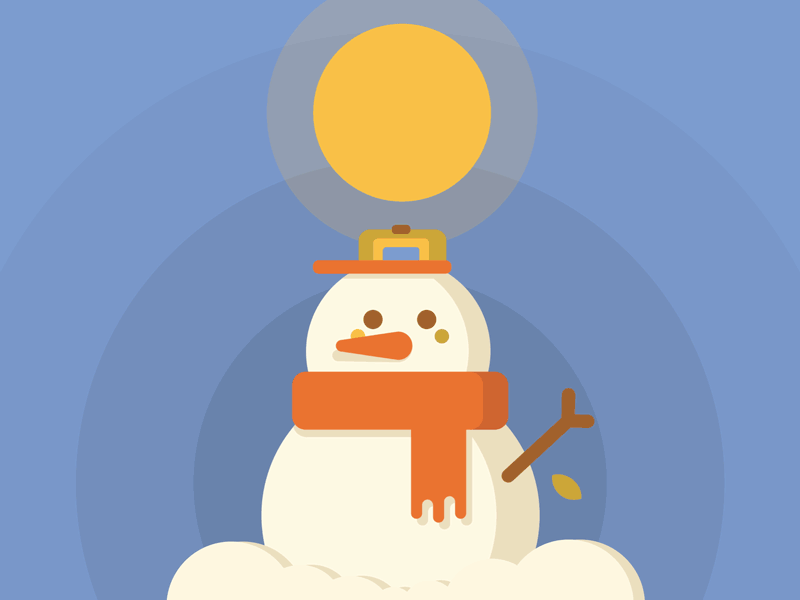 Snowman Swag 2d ae after animation design effect flat snow snowman snowmen sun winter