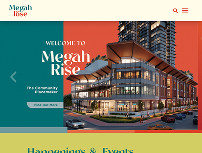 Megah Rise Website Design creative design ui ux web design web development website