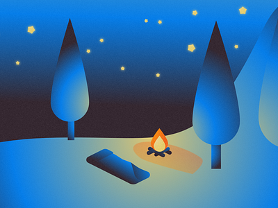 Camping under starlight