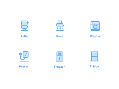 Home appliances icon appliances icon