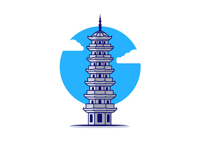 Wu Tower design foochow fuzhou illustration logo vector