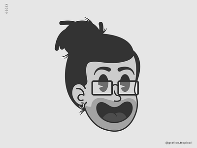 Gráfico Tropical B/W caricature cartoon costa rica design designer grafico tropical graphic design illustration personal brand personal logo