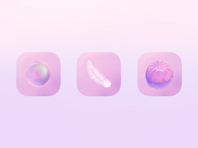 light&air&juicy bubbles feather jelly pink purple