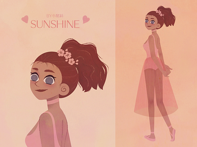 sunshine character illustration painting