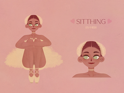 sitting_girl character illustration