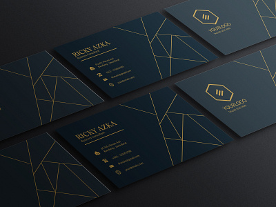 Elegant Gold & Dark Business Card business card business card design card card design design elegant dark business card elegant dark card graphic design