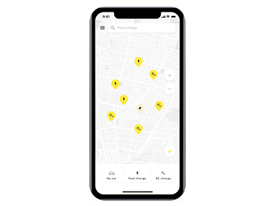 App for Electric Vehicles app battery car charging design electric figma location map ui mobile payment qrcode search ui ux vehicles