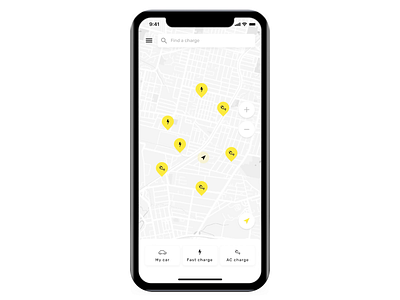 App for Electric Vehicles app battery car charging design electric figma location map ui mobile payment qrcode search ui ux vehicles