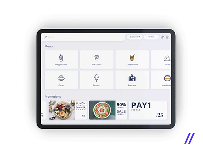 Point of Sale Tablet App app cashier coffee design discount figma food drink kiosk point of sale pos pos app shop tablet ui ux