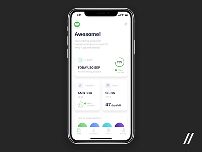 Healthcare App for Doctors achievement animation app chatbot dashboad design doctors figma healthcare ios medication mobile patients product purrweb questionnaire reports ui ux