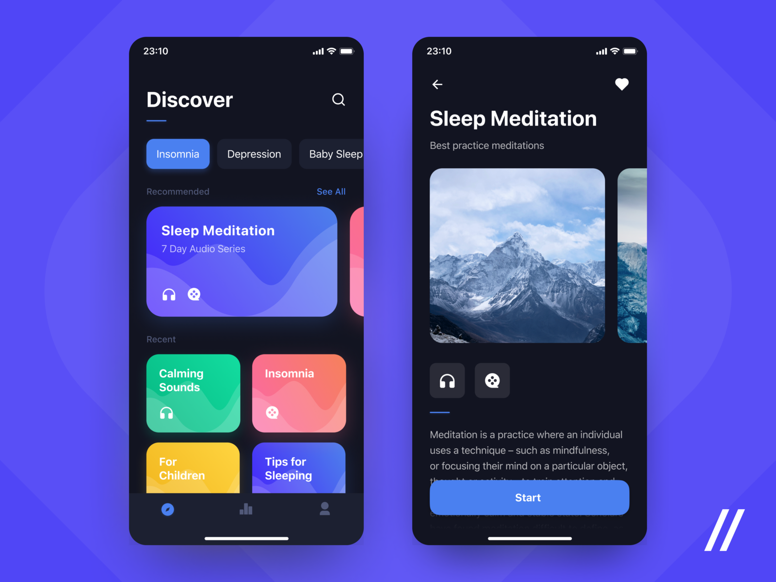 Sleep App by Purrweb UX on Dribbble