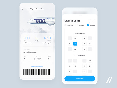 Flight Booking App airplane app booking booking app design figma flight mobile online ticket product purrweb ticketing app ui ux
