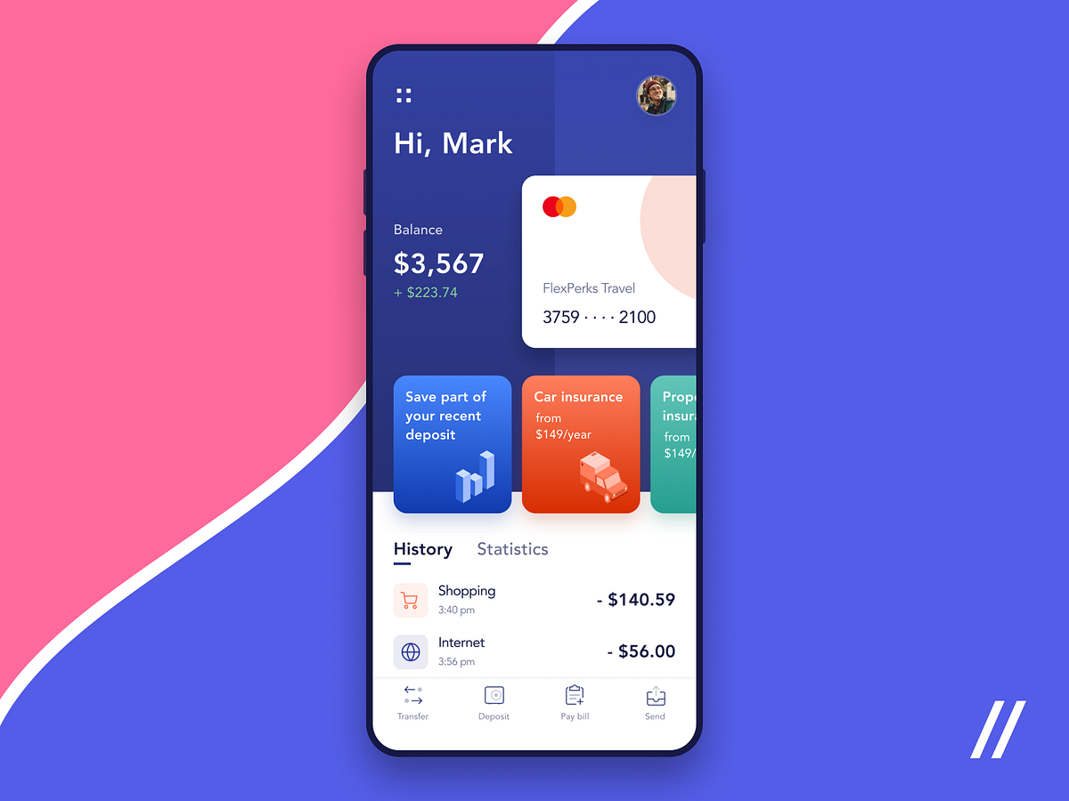 Banking App Design Concept by Purrweb UX on Dribbble