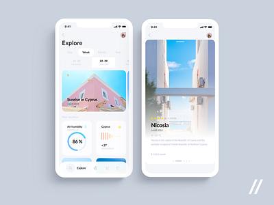 Travel App Design Concept app concept design explore figma minimal mobile modern product purrweb travel ui ux