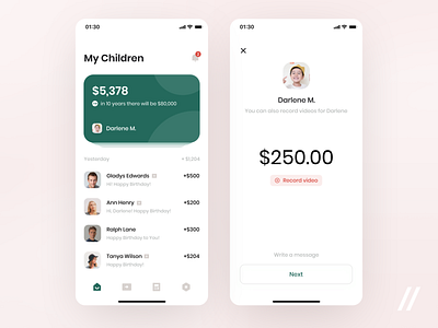 Social Saving App For Kid’s Future app banking deposit design family figma friends future kid mobile payments product purrweb savings ui ux