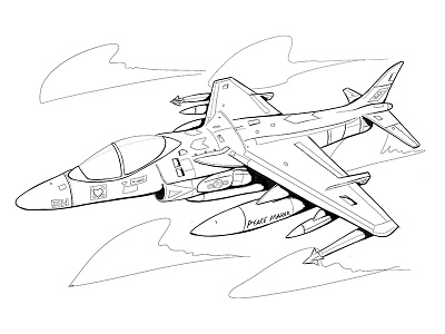 Sketch Design airplane fighter fly ipad pro miguel silva peace sketching