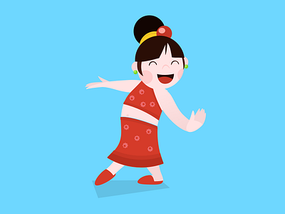 Chinese dancing kid