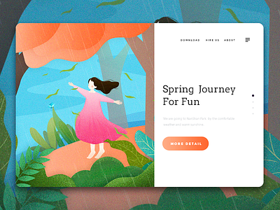 A webside design about Spring Journey for fun. illustrations ／web