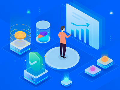 Isometric data analysis concept