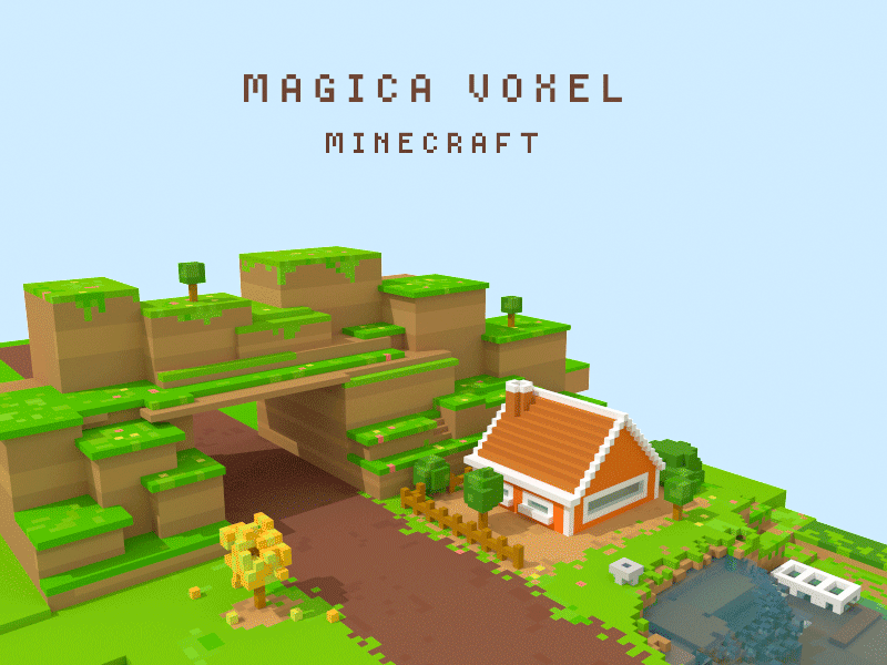 Minecraft 3d animation car design effects house illustration illustration isometric magica voxel magicavoxel minecraft ui