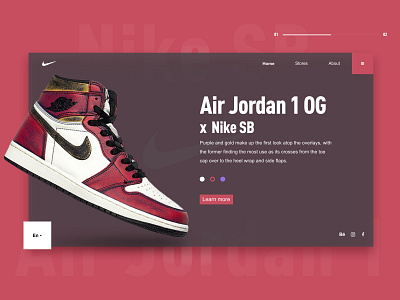 Nike Sb X Air Jordan 1 branding design nike shoes typography ui ux webdesign website