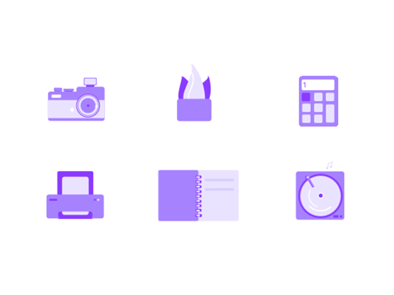 Icons-My desk 2 animation app art branding camera design effects gif hello dribbble icon illustration plant typography ui ux