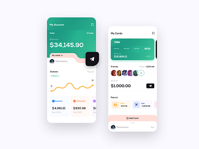 Banking app by Vectra Chan on Dribbble