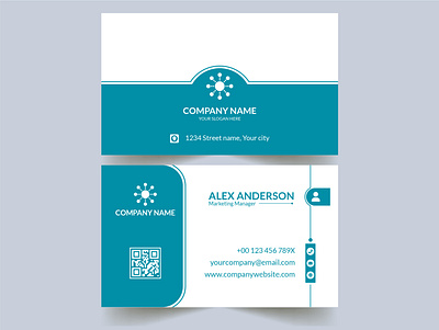 Simple shape company business card identity cards