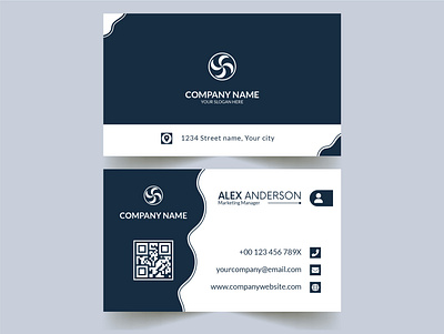 Wavy abstract business card office card