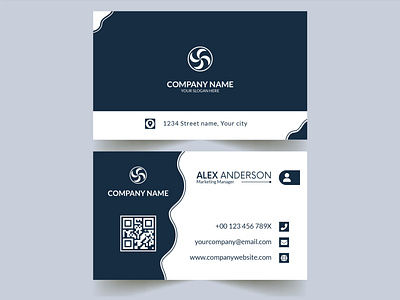 Wavy abstract business card