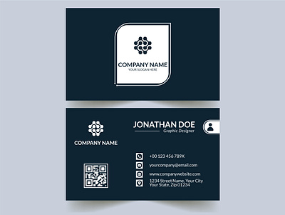 Minimal business card design identity cards