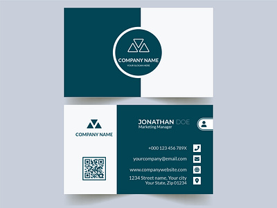 Round business card and mockup creative business card