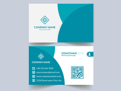 Unique corporate business card template office card