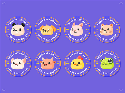 These fat animals—Part 3 branding color font icon illustration logo visual word 商标 标识