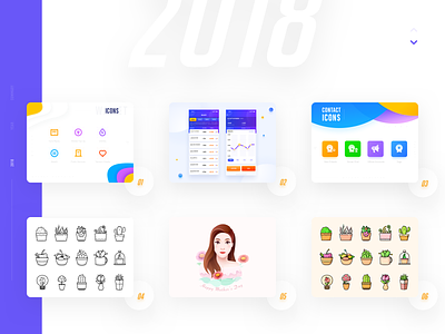 2018 branding card color design flower icon illustration ui ux web