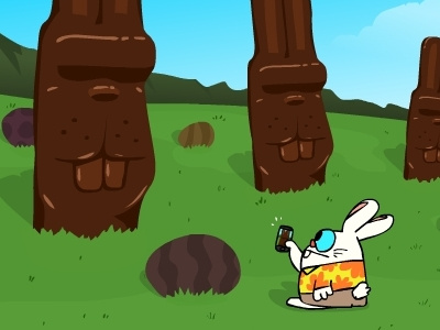 The Real Easter Island bunny easter fun goop goopy goopymart island strange weird