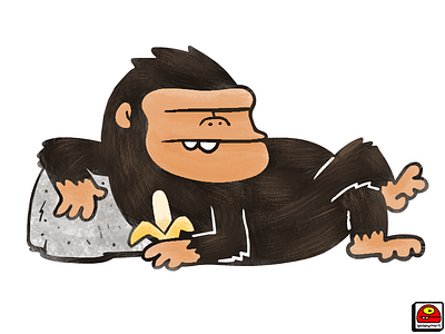 Monkey In Repose art artist cartoon creative doodle goopymart illustration monkey