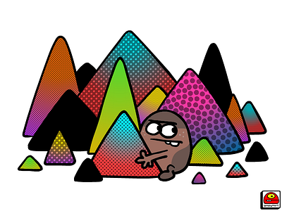 Triangle Collector Color art artist cartoon creative doodle goopymart illustration triangles