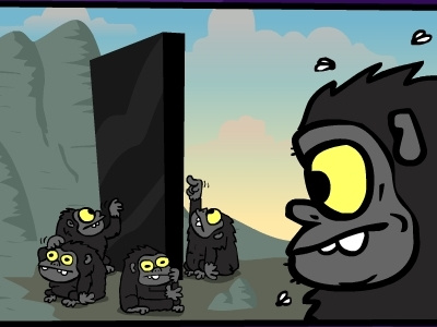 Comic-A Space Opportunity comic fun goop goopy goopymart monkeys obelisk space strange weird