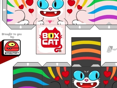 Box Cat-Boy Boy Papercraft box cat fun goop goopy goopymart papercraft strange weird