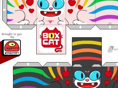 Box Cat-Boy Boy Papercraft