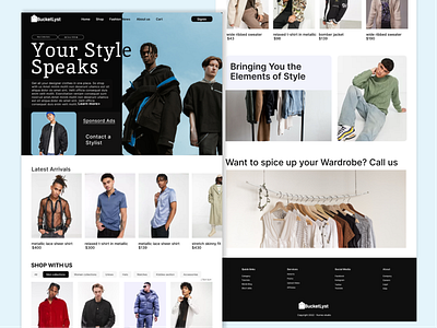 Fashion landing page