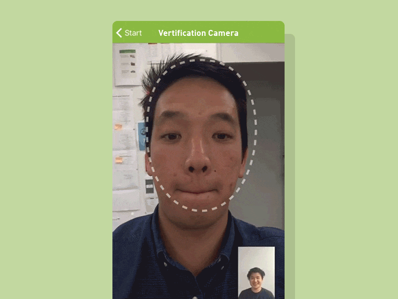 Mobile Facial Verification Task facial mobile neonto nocode onboarding prototype recognition verification
