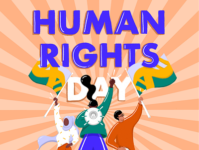 Human Rights Day poster activism flag human human rights day illustration illustrator poster poster design rights